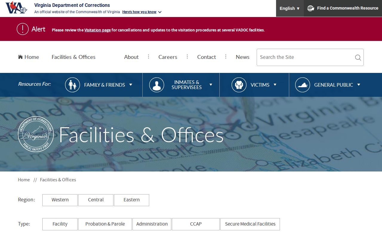 VADOC directory for Indian Creek Correctional Center release records