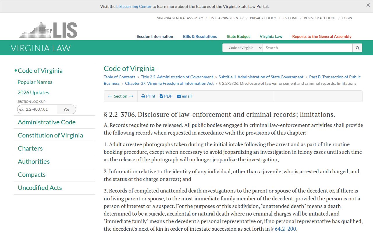 Virginia public-record law for Chesapeake County released inmate mugshots